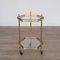 Small Hexagonal Brass and Glass Bar Cart, 1960s 1