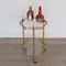 Small Hexagonal Brass and Glass Bar Cart, 1960s, Immagine 4
