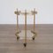 Small Hexagonal Brass and Glass Bar Cart, 1960s 2