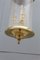 Mid-Century Italian Brass and Satin Glass Cylinder Lantern from Lumi, 1950s, Image 6