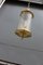 Mid-Century Italian Brass and Satin Glass Cylinder Lantern from Lumi, 1950s 2