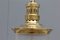 Mid-Century Italian Brass and Satin Glass Cylinder Lantern from Lumi, 1950s 5