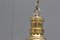 Mid-Century Italian Brass and Satin Glass Cylinder Lantern from Lumi, 1950s, Image 7