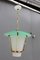 White and Green Murano Glass Lantern from Stilnovo, 1950s 1