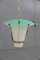 White and Green Murano Glass Lantern from Stilnovo, 1950s, Image 3