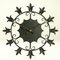 Wrought Iron and Brass Electric Wall Clock from Atlanta, 1960s, Image 2