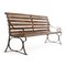 Metal Bench with Wooden Legs, 1940s, Image 1