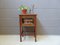 Art Deco Oak and Cut Glass Console Table with Drawer 2