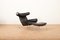 Mid-Century Tubular Steel and Black Leather Model AP-46 Ox Lounge Chair and Ottoman Set by Hans J. Wegner for AP Stoelen, 1960s, Set of 2 2