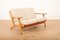 Mid-Century Solid Oak Model GE290 Plank Sofa by Hans J. Wegner for Getama, Image 2