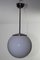 Vintage Bauhaus Style Opaline Glass Globe Ceiling Lamp, 1950s, Image 4