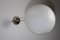 Vintage Bauhaus Style Opaline Glass Globe Ceiling Lamp, 1950s 7