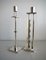 Silver Plate and Brass Candleholders by Ettore Sottsass for Swid Powell, 1980s, Set of 2 5