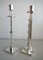 Silver Plate and Brass Candleholders by Ettore Sottsass for Swid Powell, 1980s, Set of 2 6