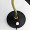 Lámpara de mesa Cocotte de metal negro y latón, años 50, Imagen 10
