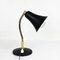 Black Metal and Brass Cocotte Table Lamp, 1950s 1