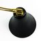Black Metal and Brass Cocotte Table Lamp, 1950s 5