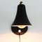 Black Metal and Brass Cocotte Table Lamp, 1950s 12