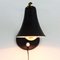 Lámpara de mesa Cocotte de metal negro y latón, años 50, Imagen 12