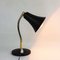 Black Metal and Brass Cocotte Table Lamp, 1950s 7