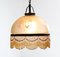 Art Nouveau French Brass and Etched Glass Pendant Lamp, 1900s, Image 4