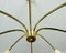 Mid-Century Brass and Striped Glass Sputnik Chandelier, 1950s 5