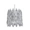 Drum-Shaped Clear Poliedri Blown Murano Glass Chandelier, 1960s, Image 1