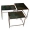 Italian Faux Bamboo Nesting Tables in Brass and Glass, 1940s, Image 3