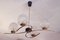 4-Light Chandelier in Gilded Brass and Molded Glass from Kaiser Idell / Kaiser Leuchten, Germany, 1950s, Image 1