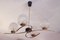 Lustre à 4 Lampes en Laiton Doré et Verre Moulé de Kaiser Idell / Kaiser Leuchten, Allemagne, 1950s 1