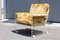 Italian Geometric Velvet and Acrylic Glass Lounge Chair, 1960s, Image 1