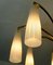 Large Mid-Century Brass and Glass Chandelier in the Style of Stilnovo, 1950s 3