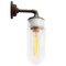 Mid-Century White Brass, Porcelain, and Clear Glass Sconce, Image 3