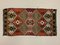 Small Vintage Turkish Red, Orange & Green Mini Kilim Runner, 1960s 1