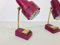 Lampes de Bureau Mid-Century Modernes en Laiton et Violettes, 1960s, Set de 2 4