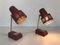 Lampes de Bureau Mid-Century Modernes en Laiton et Violettes, 1960s, Set de 2 10