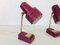 Mid-Century Modern Brass and Purple Table Lamps, 1960s, Set of 2, Image 3