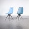 Blue Fiberglass Side or Dining Chairs, Czech, 1960s, Set of 2, Image 2