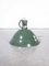 Large Industrial Green French Enamel Pendant Lamp from Sammode, France, 1950s 1