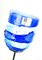 Lampe Sbruffo en Verre de Murano Bleue de Made Murano Glass 3