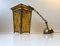 Danish Brass & Yellow Glass Funkis Ceiling Lamp, 1950s 8