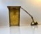 Danish Brass & Yellow Glass Funkis Ceiling Lamp, 1950s 1