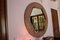 Modern Round Pink Textured Murano Glass Surround Mirror, 1980s, Image 6
