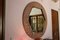 Specchio rotondo moderno in vetro di Murano rosa, anni '80, Immagine 15