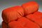 Vintage Orange Velvet Camaleonda Lounge Chairs by Mario Bellini for B&B Italia / C&B Italia, 1970s, Set of 2 10