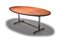Mid-Century Oval Rosewood Veneer Dining Table by Jules Wabbes for Mobilier Universel, 1960s 1