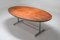 Mid-Century Oval Rosewood Veneer Dining Table by Jules Wabbes for Mobilier Universel, 1960s 5