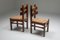 Vintage Rustic Oak and Cord Dining Chairs, 1930s, Set of 4 8