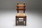 Vintage Rustic Oak and Cord Dining Chairs, 1930s, Set of 4 5