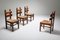 Vintage Rustic Oak and Cord Dining Chairs, 1930s, Set of 4 13
